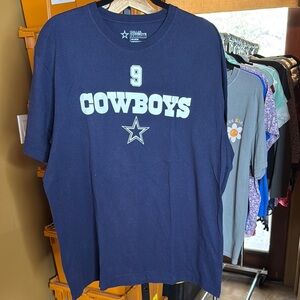 Dallas Cowboys Shirt Navy Blue NFL Tony Romo #9 Short Sleeve Size XL